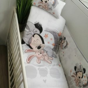 juego cuna minnie sueños gris
